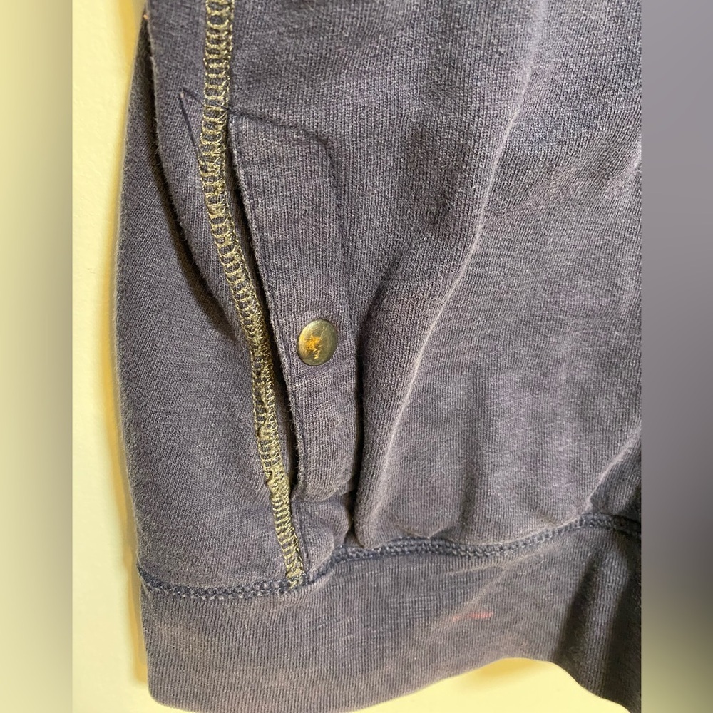 Timberland Full-Zip Cotton Sweatshirt Jacket - Navy Blue - Size L - Picture 4 of 10